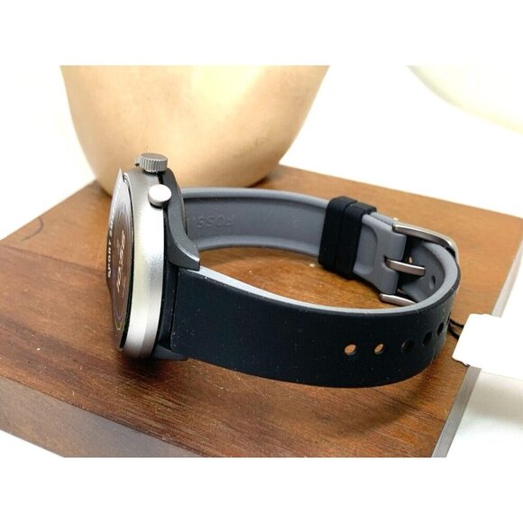 Fossil Women's Watch FTW6024 Smartwatch Aluminum Gray Black Rubber Band 41mm - Picture 9 of 14